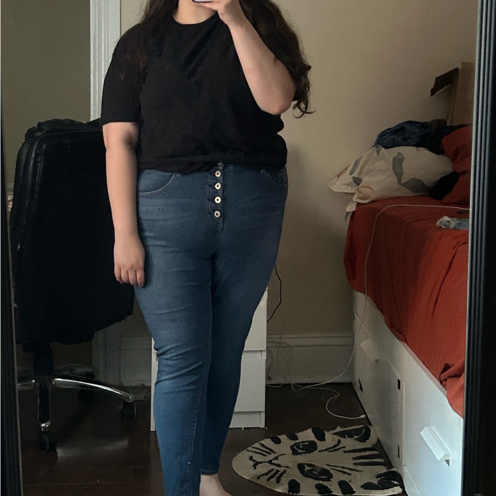 Torrid Button Fly Sky High Skinny
